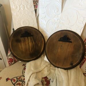 Rustic Wine Barrel Wooden Round Clipboards/Photo